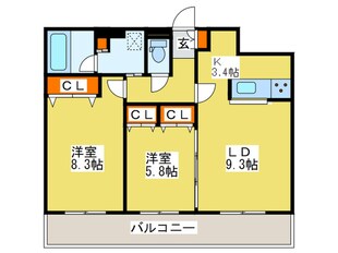 レインボーロード宮の森の物件間取画像